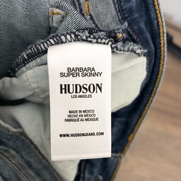 NWOT Hudson Barbara Super Skinny Studded Medium Wash Jeans Size 23 - Picture 3 of 7
